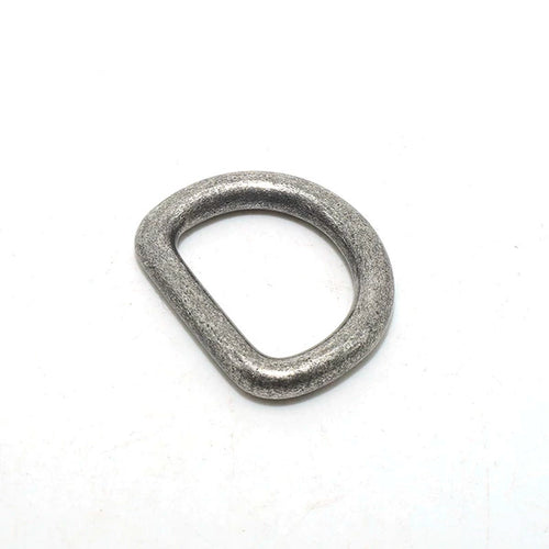 Solid Brass Antique Silver Plated D-Ring