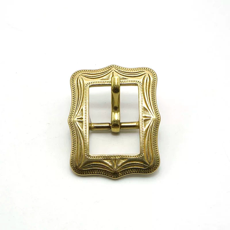 Solid Brass Antique Silver Plated Carved Tri-Glide 25mm