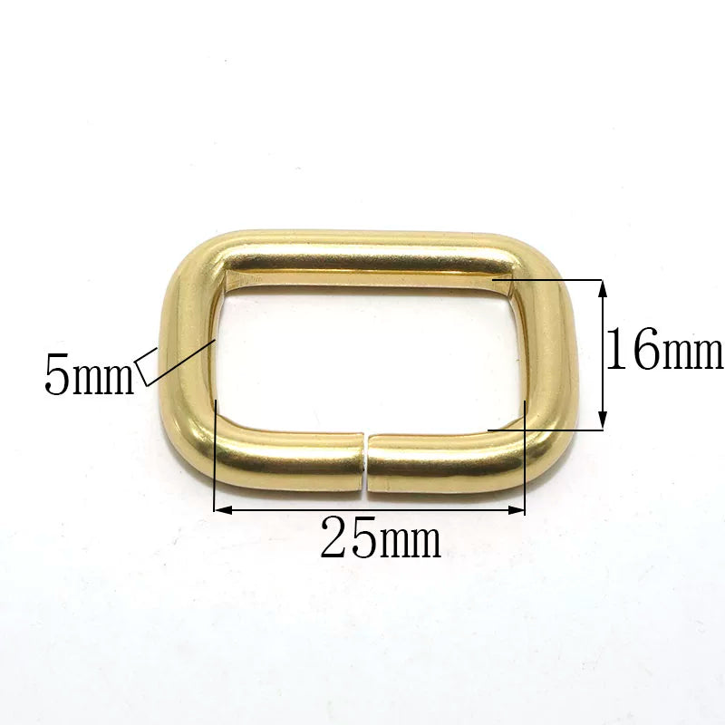 Solid Brass Open Rectangle Ring
