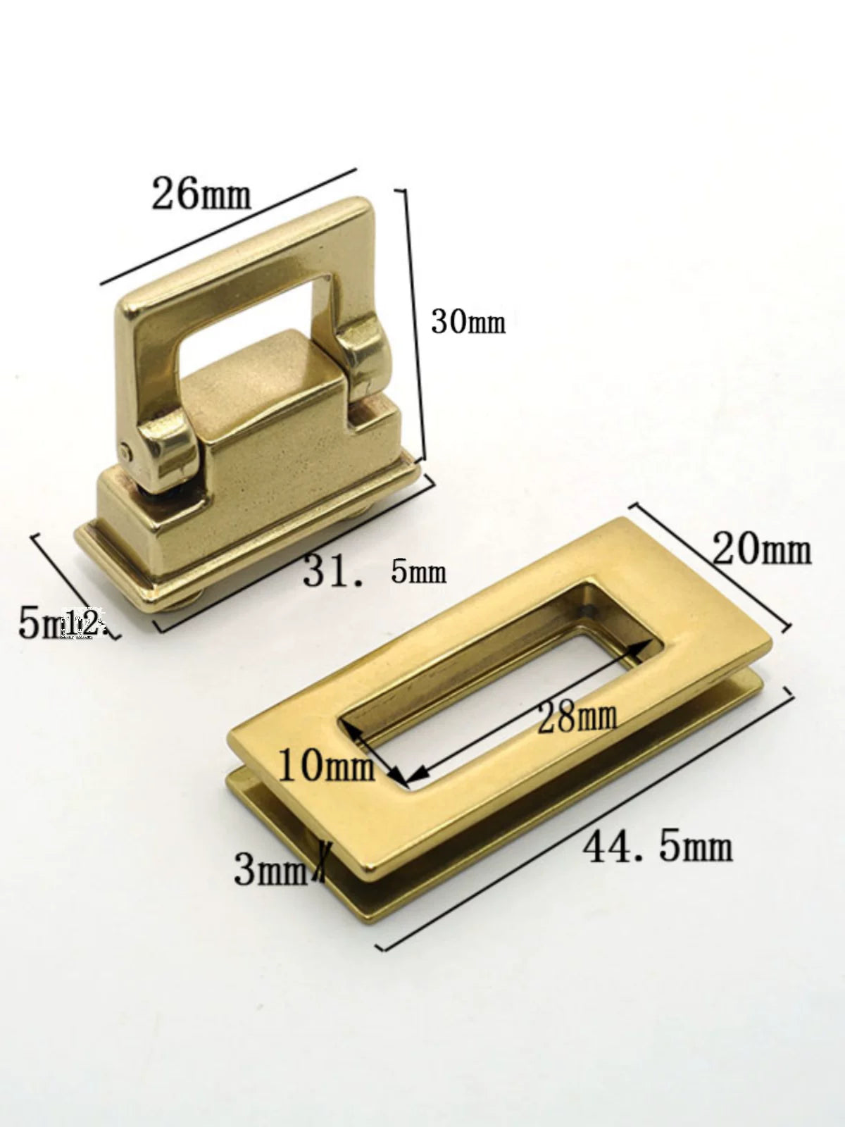 Solid Brass Clip Buckle