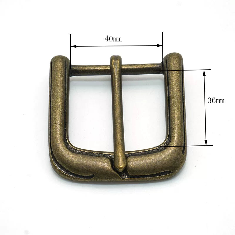 Solid Copper Antique Bronze Vintage Pin Buckle 4cm