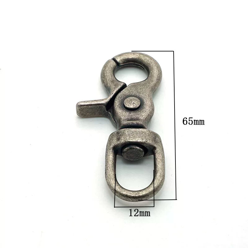 Solid Brass Silver Plated Vintage Keychain
