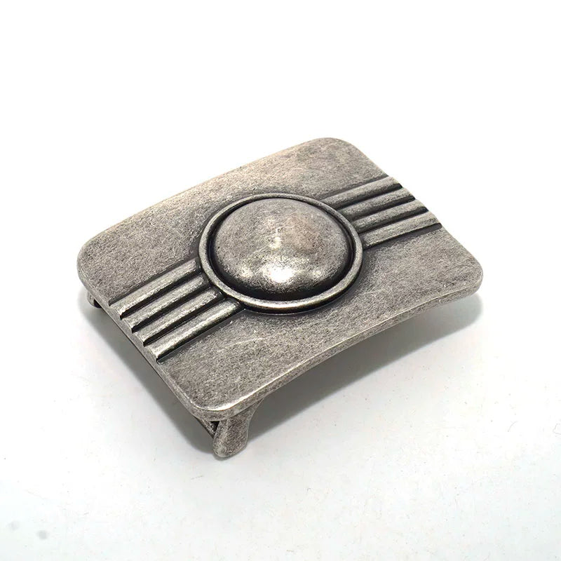 Solid Brass Antique Silver Plated Vintage Women's Belt Buckle