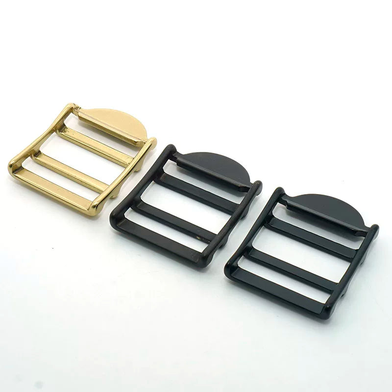 Solid Copper Oxidized Vintage Tri-Bar Slider for 26mm Strap
