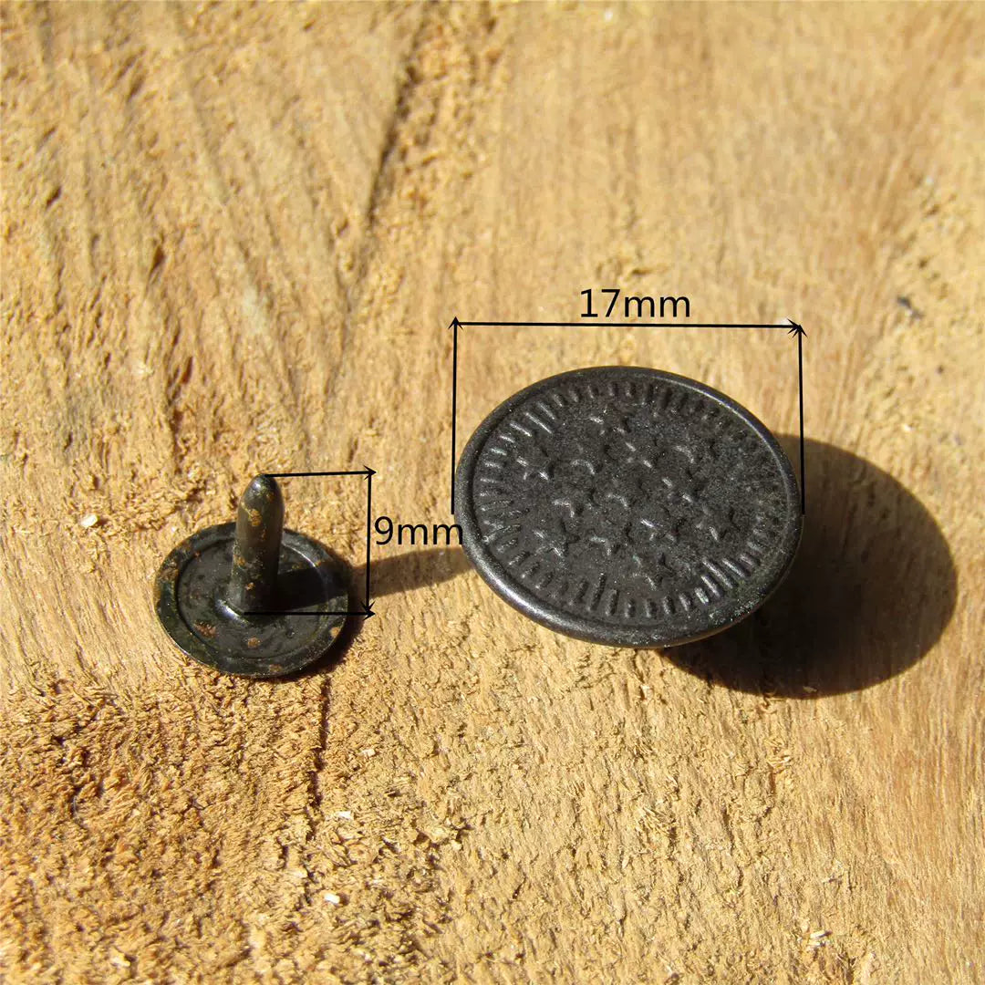 Oxidized Vintage Coat Button