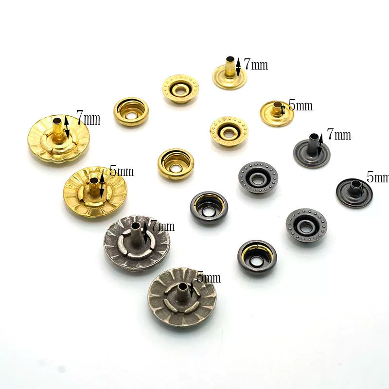 Solid Copper Snap Fastener 18mm 4-Piece Set