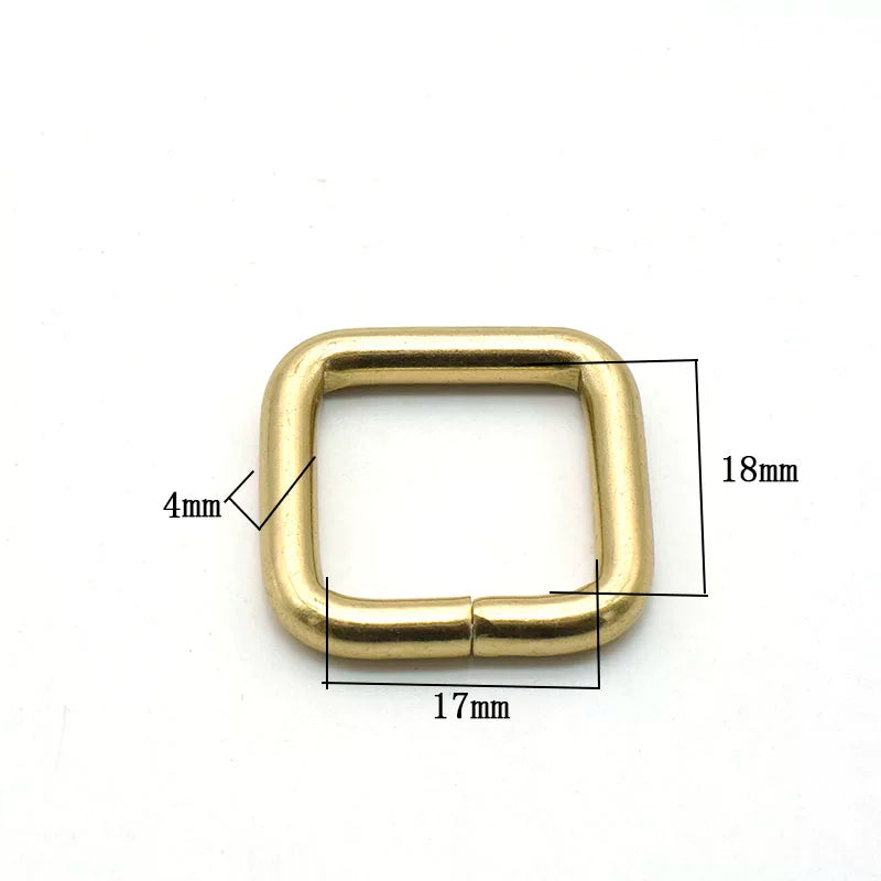 Solid Brass Open Rectangle Ring