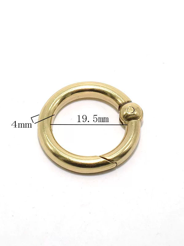 Solid Brass Open Keychain 2 Pcs
