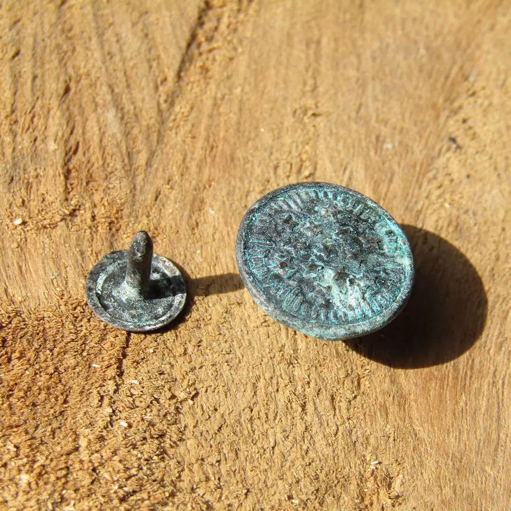 Oxidized Vintage Coat Button