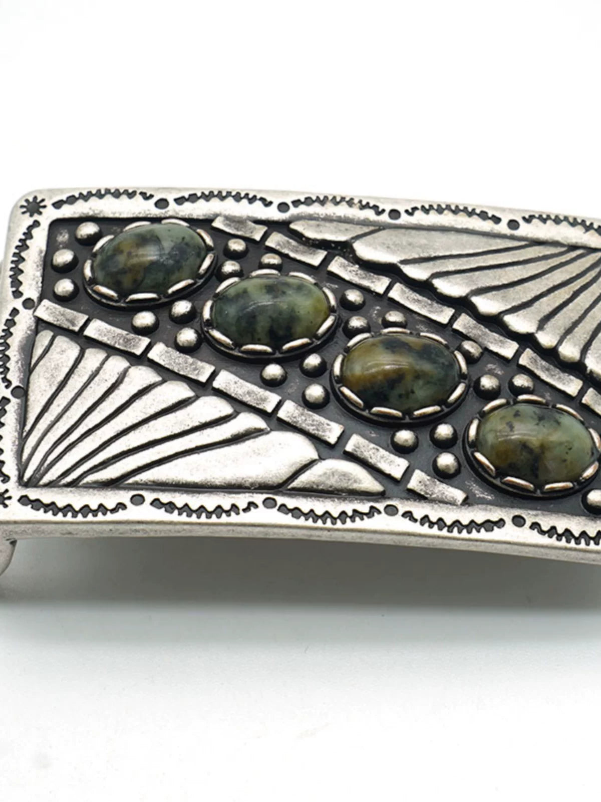 Solid Copper Antique Silver Plated Belt Buckle for 37mm Strap