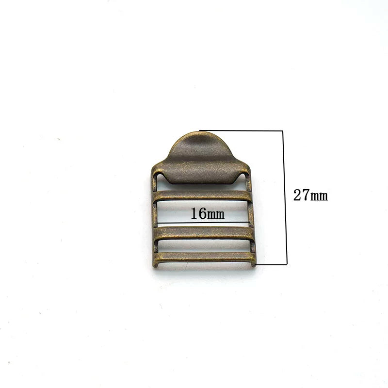 Solid Copper Oxidized Tri-Bar Slider