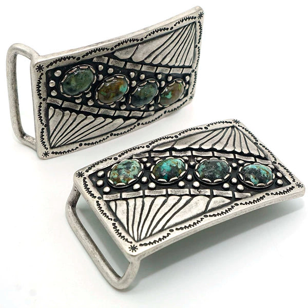 Solid Copper Antique Silver Plated Belt Buckle for 37mm Strap