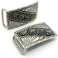 Solid Copper Antique Silver Plated Belt Buckle for 37mm Strap