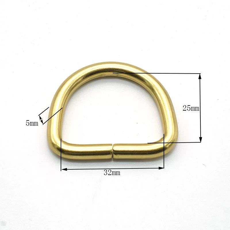 Solid Copper Open D-Ring 10 Pcs