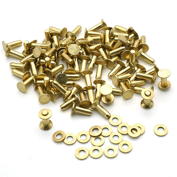 Solid Brass Permanent Rivet 8mm