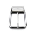 Men's Reversible Rotating Pin Belt Buckle, 39mm Inner Width, Rounded Square Silver Metal Belt Buckle Replacement