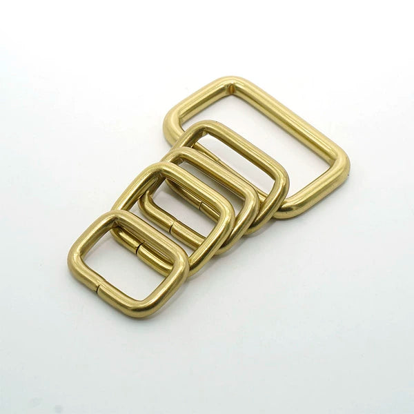 Solid Brass Open Rectangle Ring