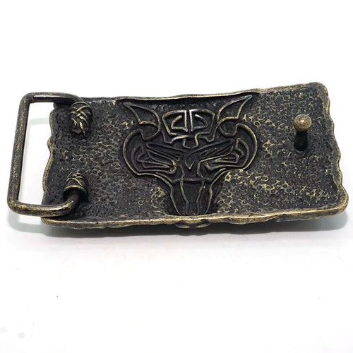 Solid Brass Antique Bronze Men's Belt Buckle