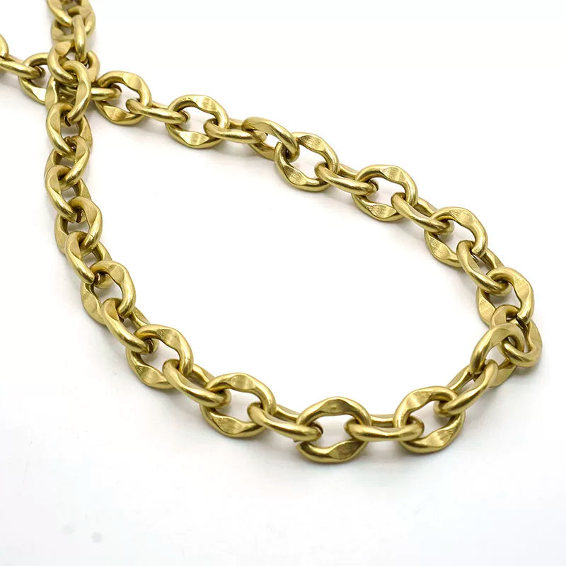 Solid Copper Chain Diy 压 痕 十 Chain Accessory Decorative Matched Chain Bag Chain Pants Chain Length One 米