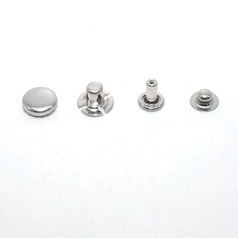 Solid Copper Floral Snap Fastener 10.5mm 4-Piece Set