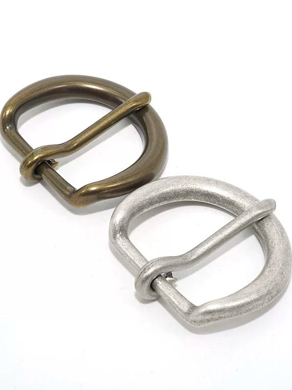 Solid Brass Silver Plated Vintage Pin Buckle for 30mm Strap