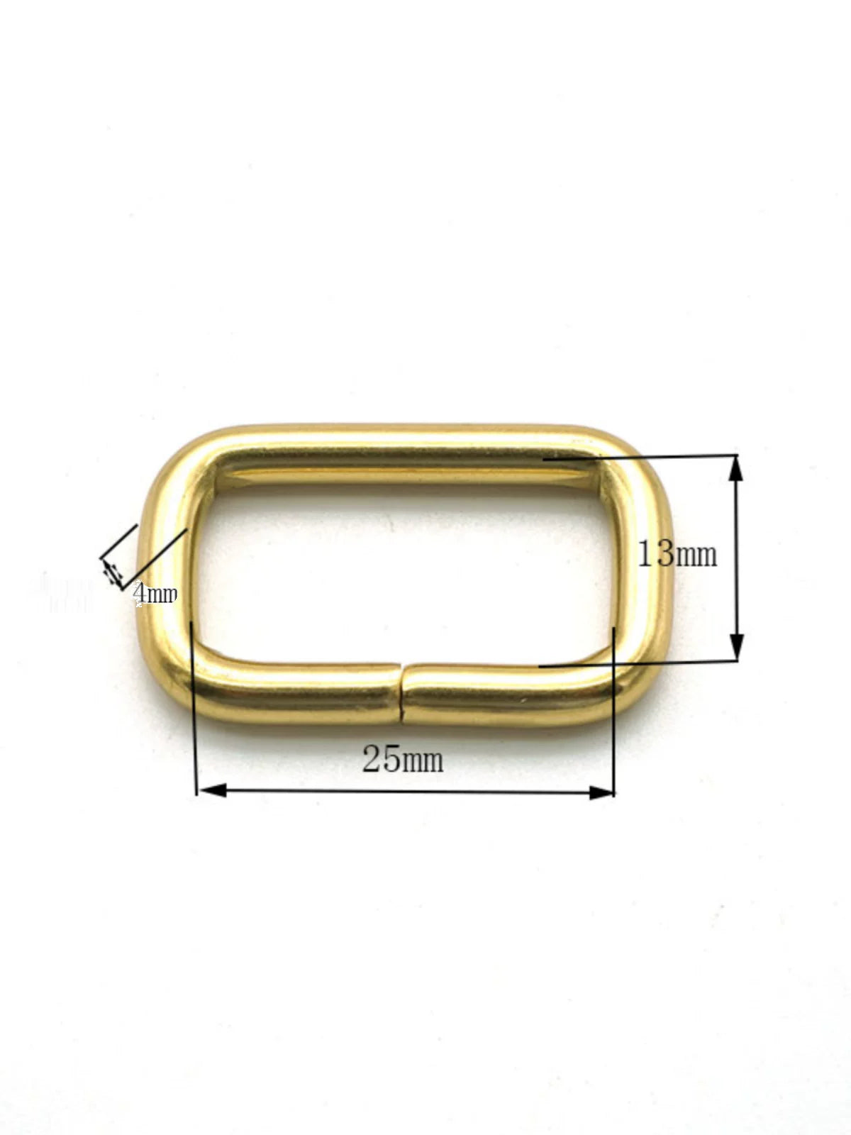 Solid Brass Open Rectangle Ring