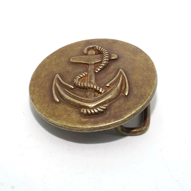 Solid Brass Oxidized Vintage Men's Belt Buckle