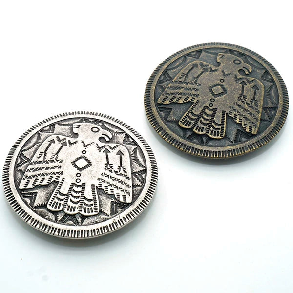 Solid Copper Vintage Button 55mm