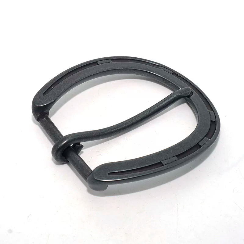 Solid Brass Black Antique Brass Pin Buckle 40mm