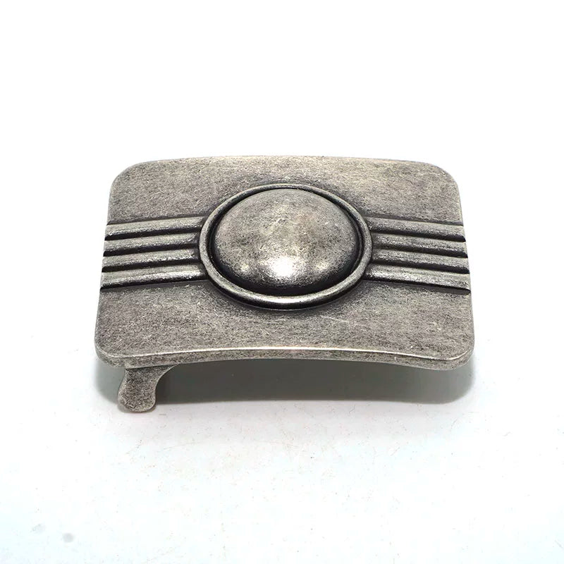 Solid Brass Antique Silver Plated Vintage Women's Belt Buckle