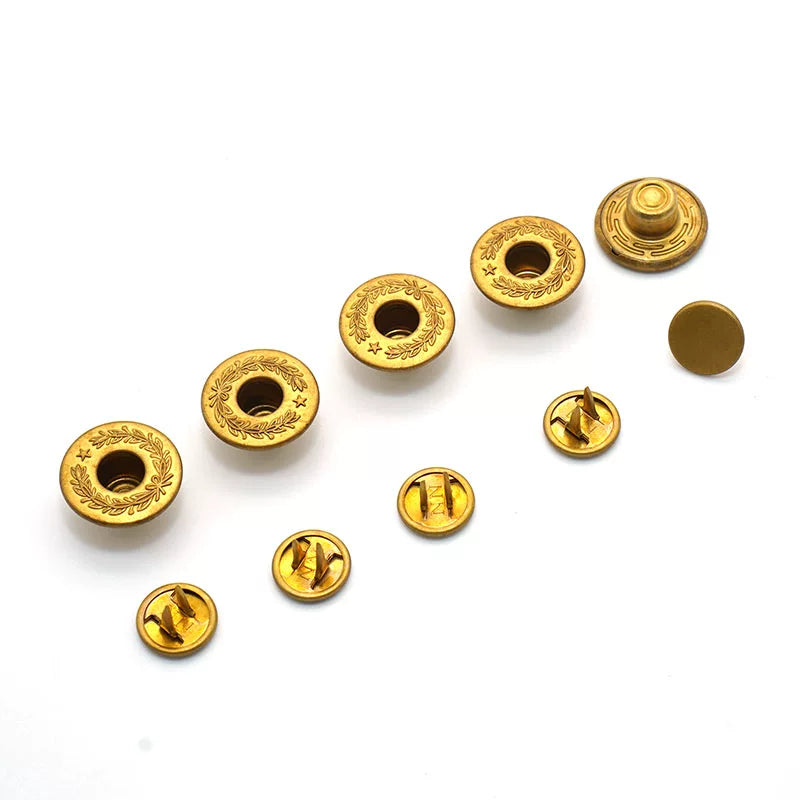 Solid Copper Vintage Coat Button 17mm