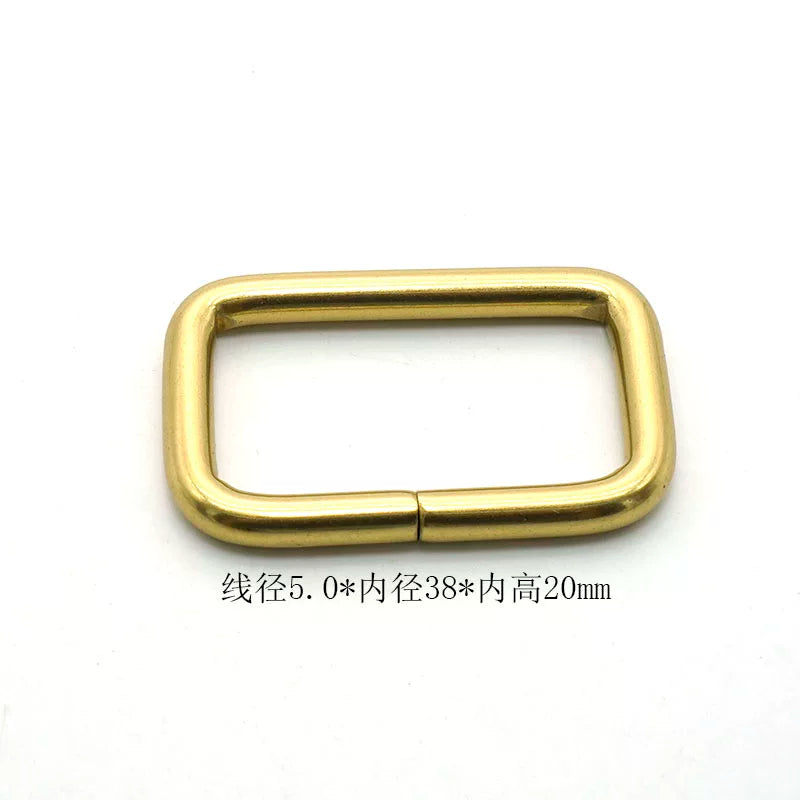 Solid Brass Open Rectangle Ring