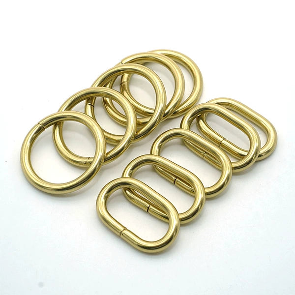 Solid Copper Open D-Ring 10 Pcs