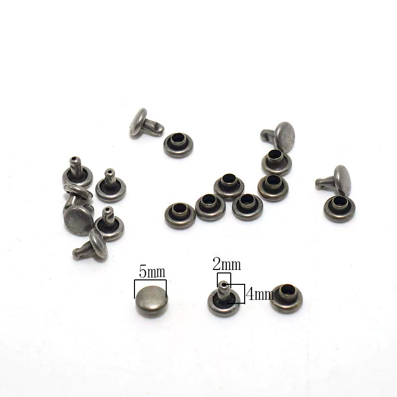 Solid Copper Antique Silver Plated Rivet