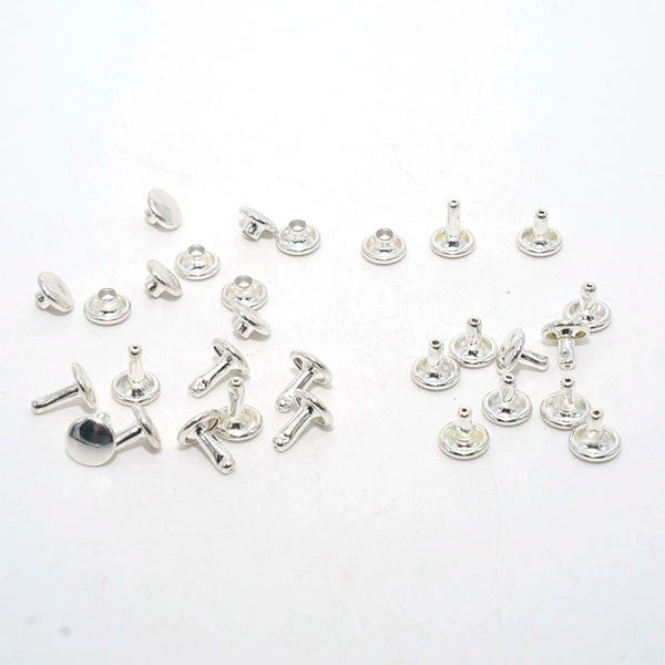 Solid Brass Bright Silver Rivet