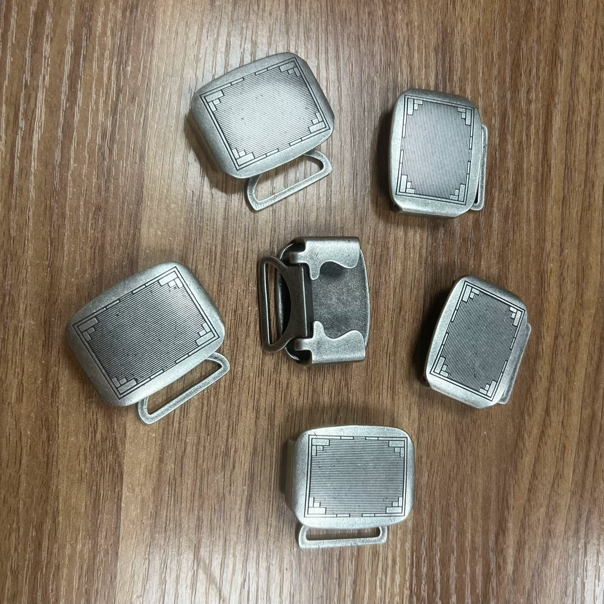 Solid Brass Antique Silver Plated Belt Buckle for 35mm Strap
