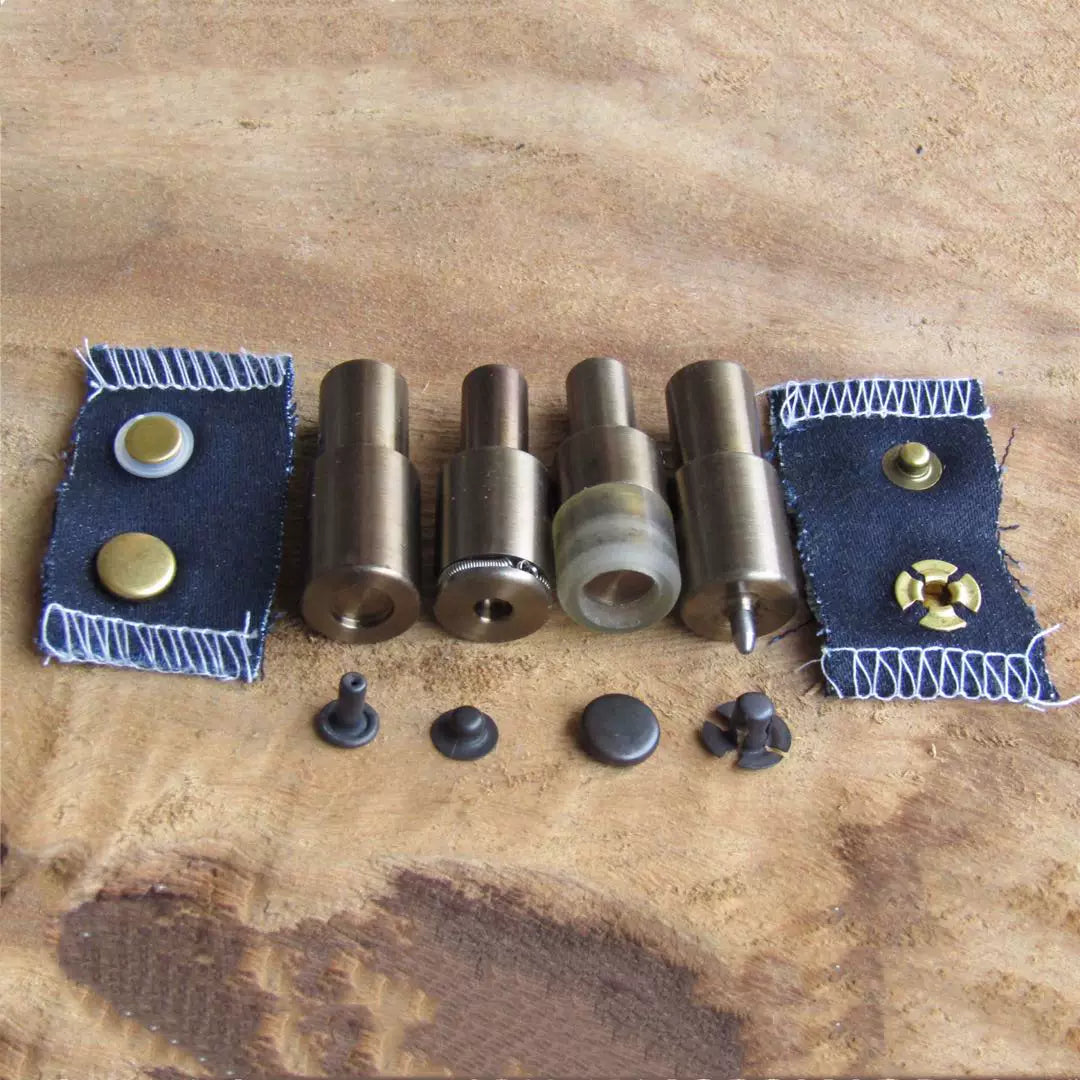 Solid Copper Floral Snap Fastener 10.5mm 4-Piece Set