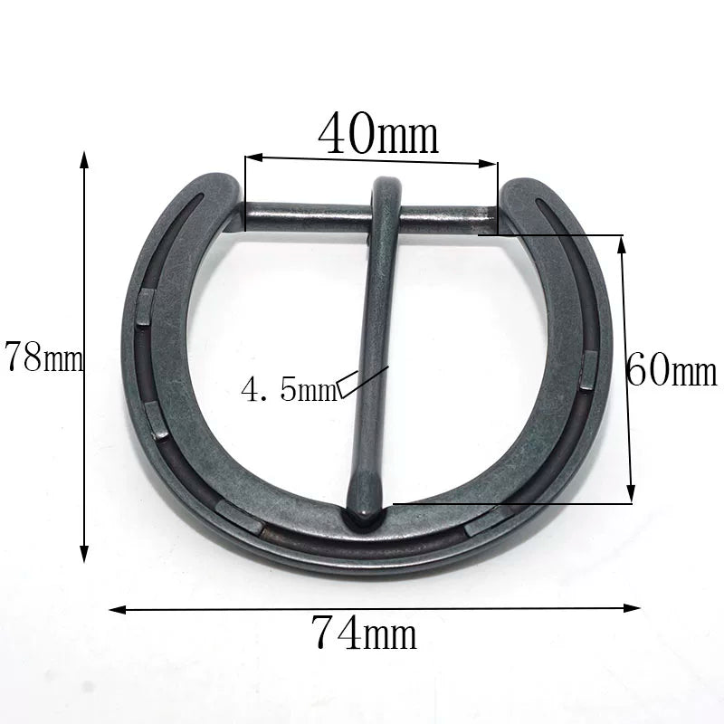 Solid Brass Black Antique Brass Pin Buckle 40mm