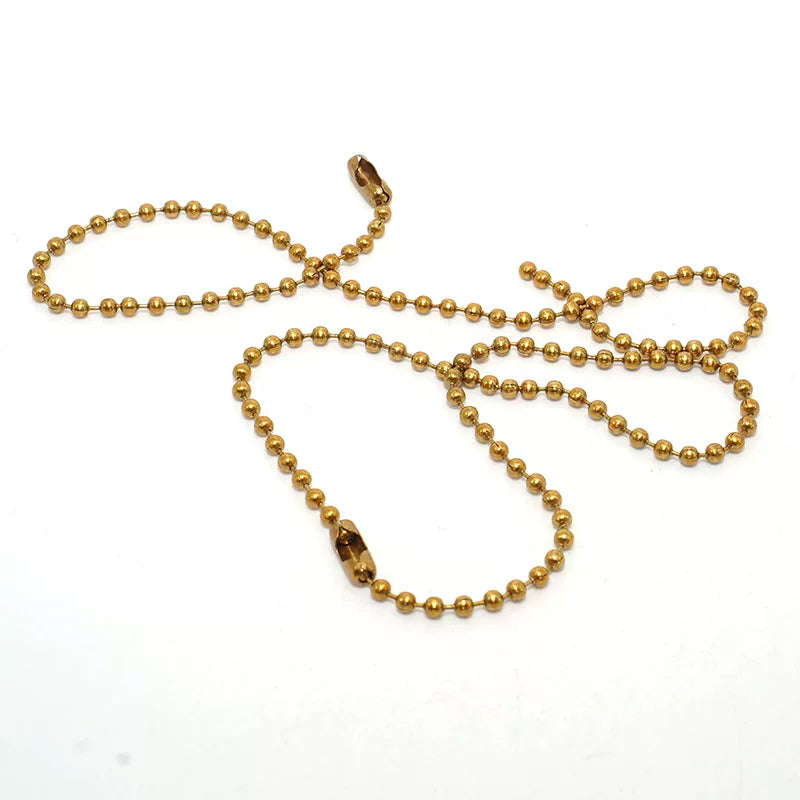 Premium Brass Chain Diy Accessory Hardware Handmade Material Anti- 盗 珠 Chain Antique Gold Tone 珠 Chain Hanging Tag Chain