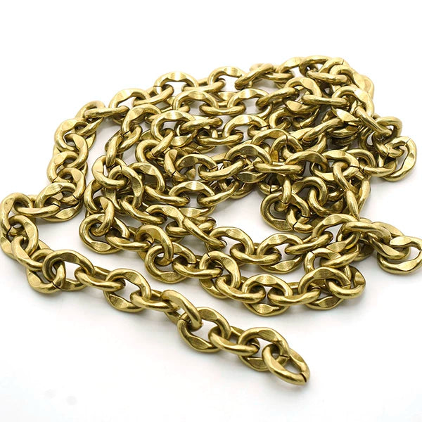 Solid Copper Chain Diy 压 痕 十 Chain Accessory Decorative Matched Chain Bag Chain Pants Chain Length One 米
