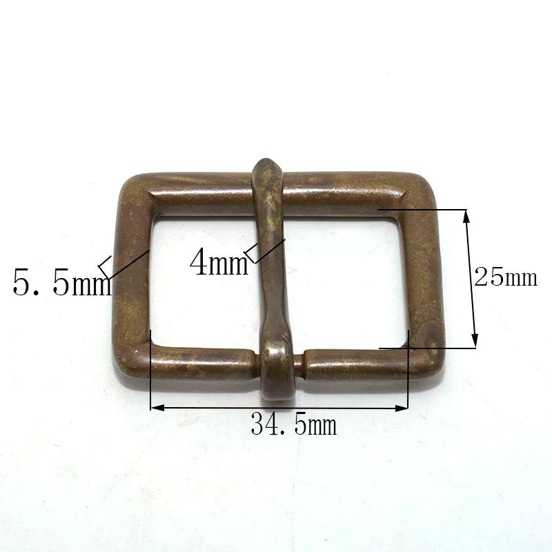 Solid Brass Oxidized Vintage Unisex Pin Buckle
