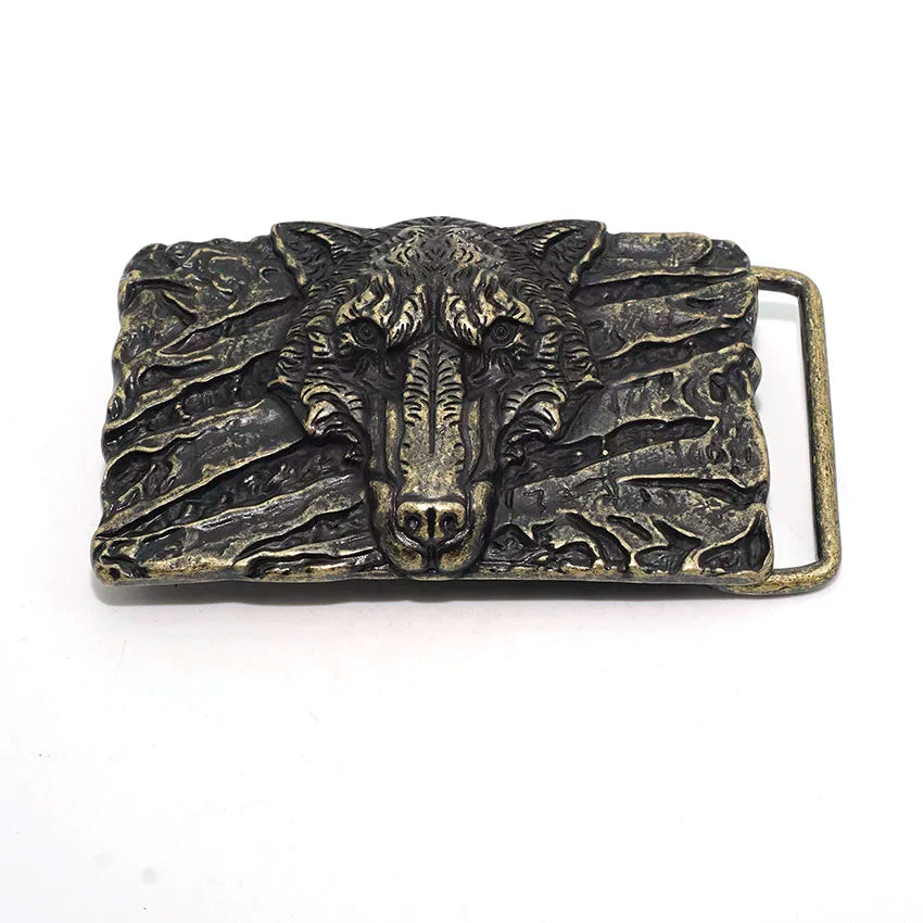 Solid Brass Antique Bronze Men's Belt Buckle