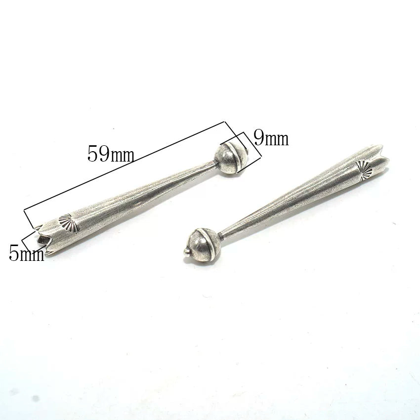 Solid Brass Antique Silver Plated Cord Lock