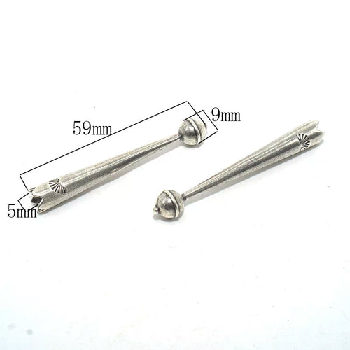 Solid Brass Antique Silver Plated Cord Lock