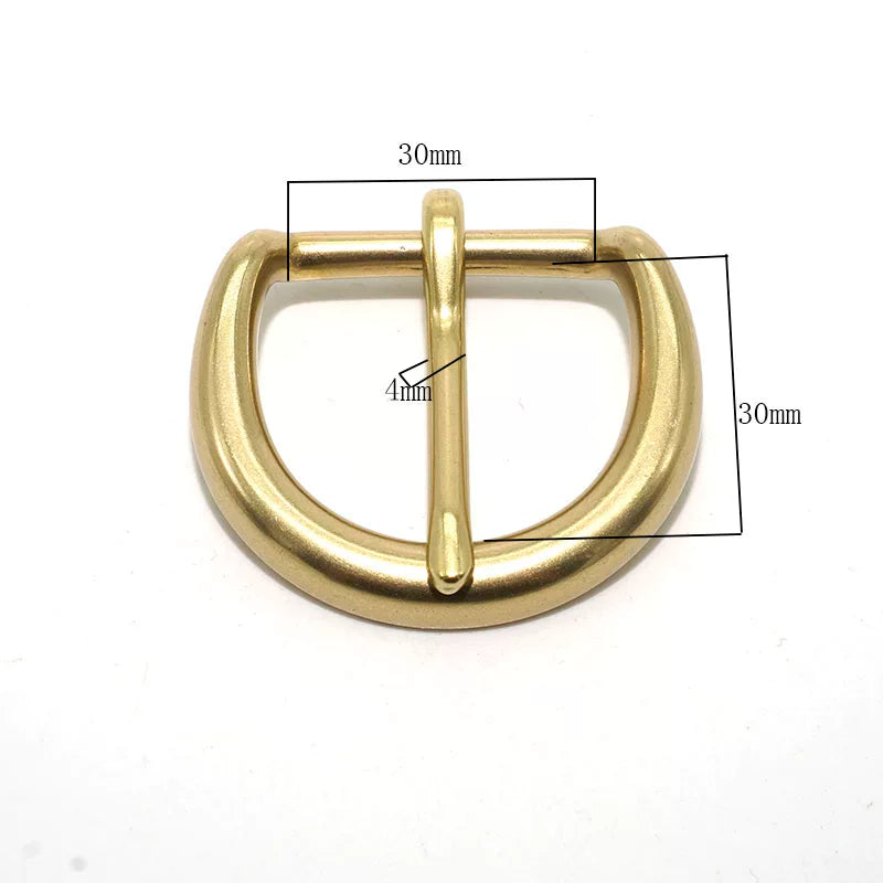 Solid Brass Silver Plated Vintage Pin Buckle for 30mm Strap