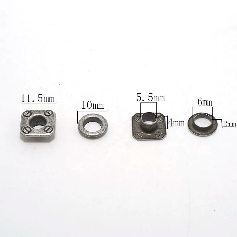 Solid Brass Antique Silver Plated Vintage Rivet