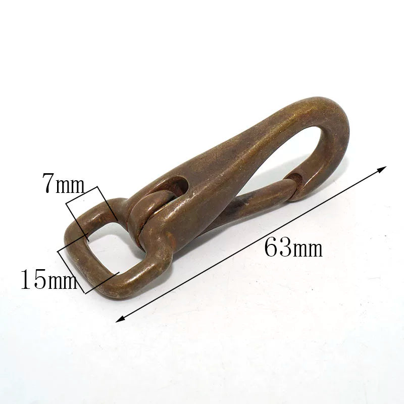 Solid Brass Oxidized Keychain