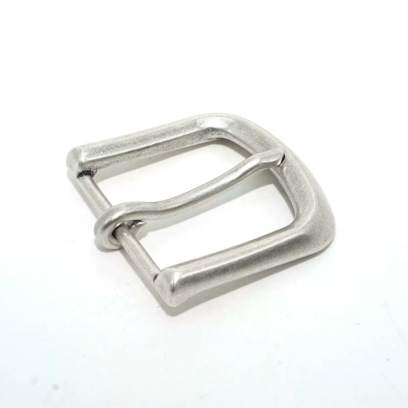 Solid Brass Antique Silver Plated Vintage Pin Buckle 4.0cm