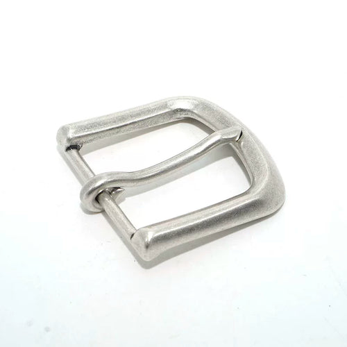 Solid Brass Antique Silver Plated Vintage Pin Buckle 4.0cm