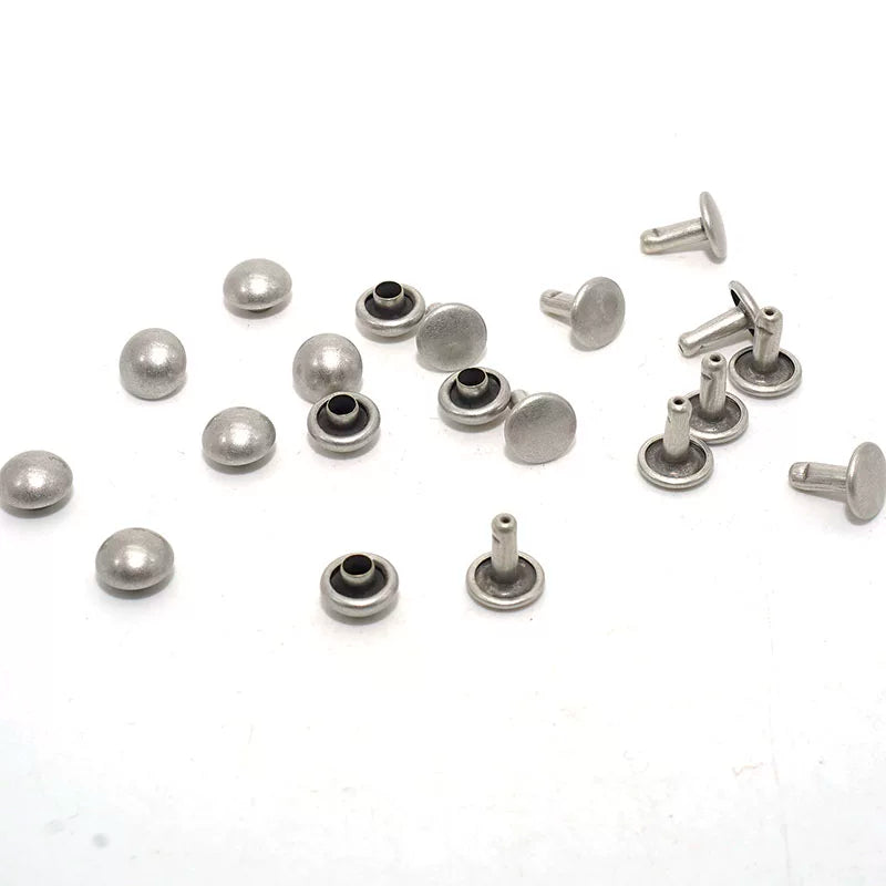 Solid Brass Antique Silver Plated Rivet